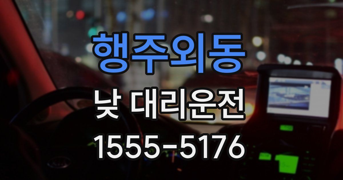 행주외동 낮 대리운전