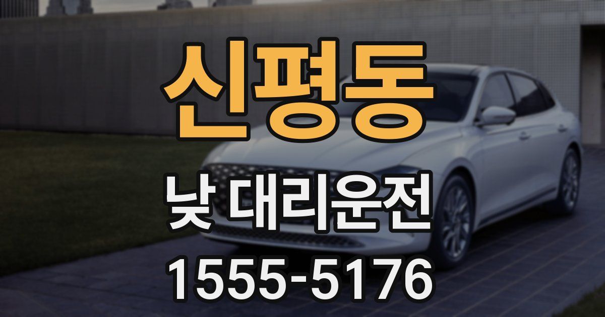 신평동 낮 대리운전