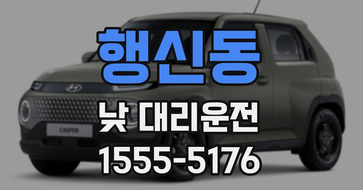 행신동 낮 대리운전