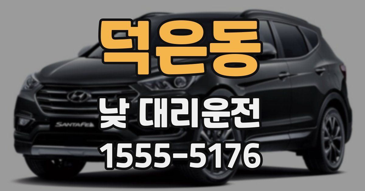 덕은동 낮 대리운전