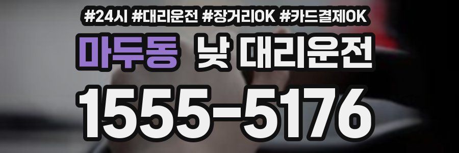 마두동 낮 대리운전