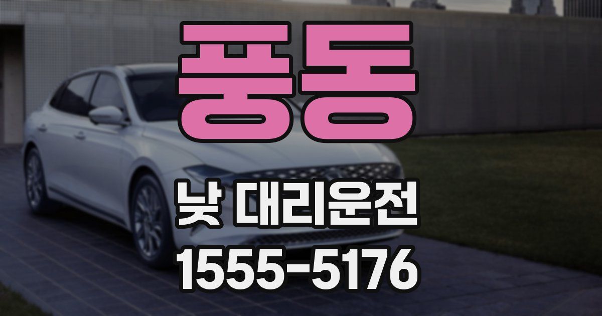 풍동 낮 대리운전