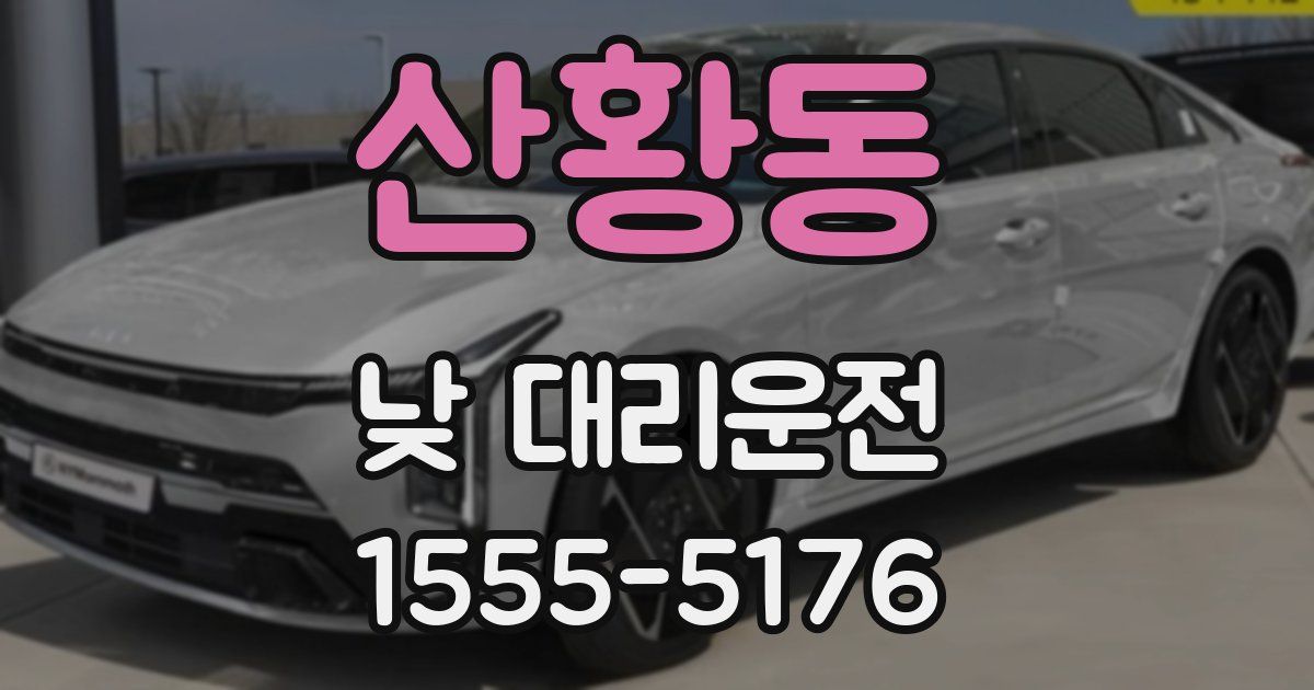산황동 낮 대리운전