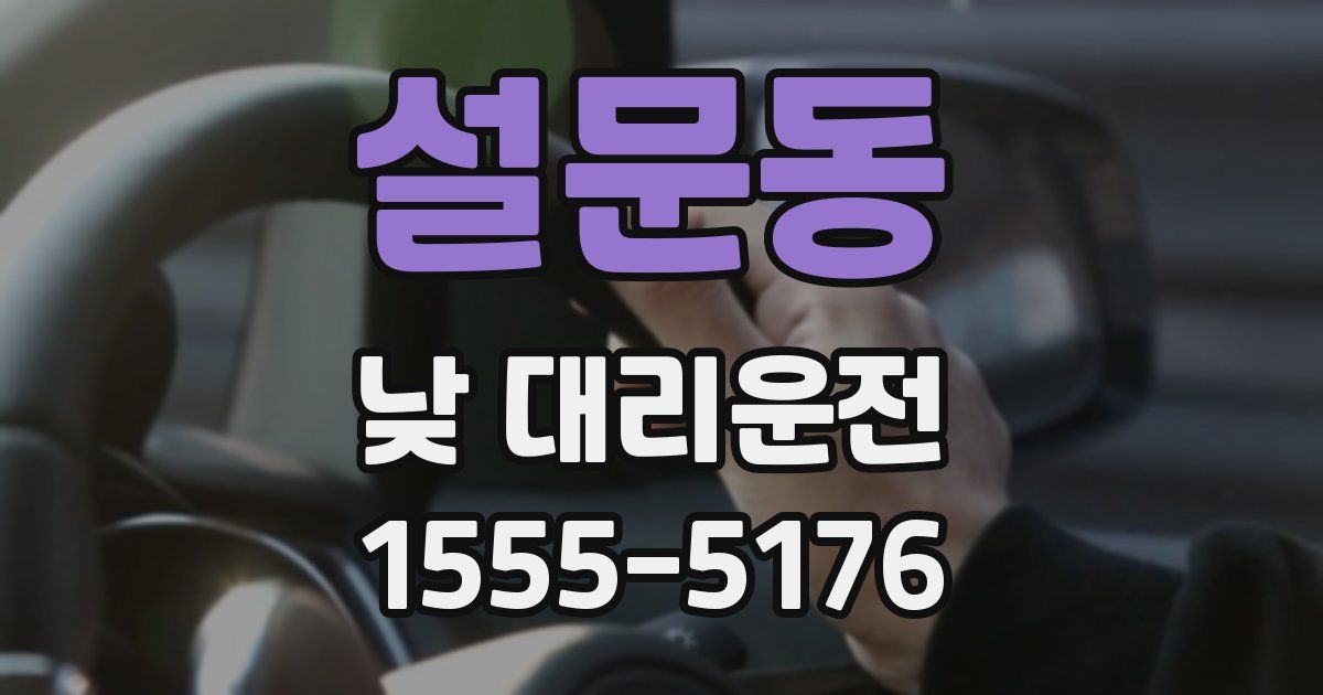 설문동 낮 대리운전