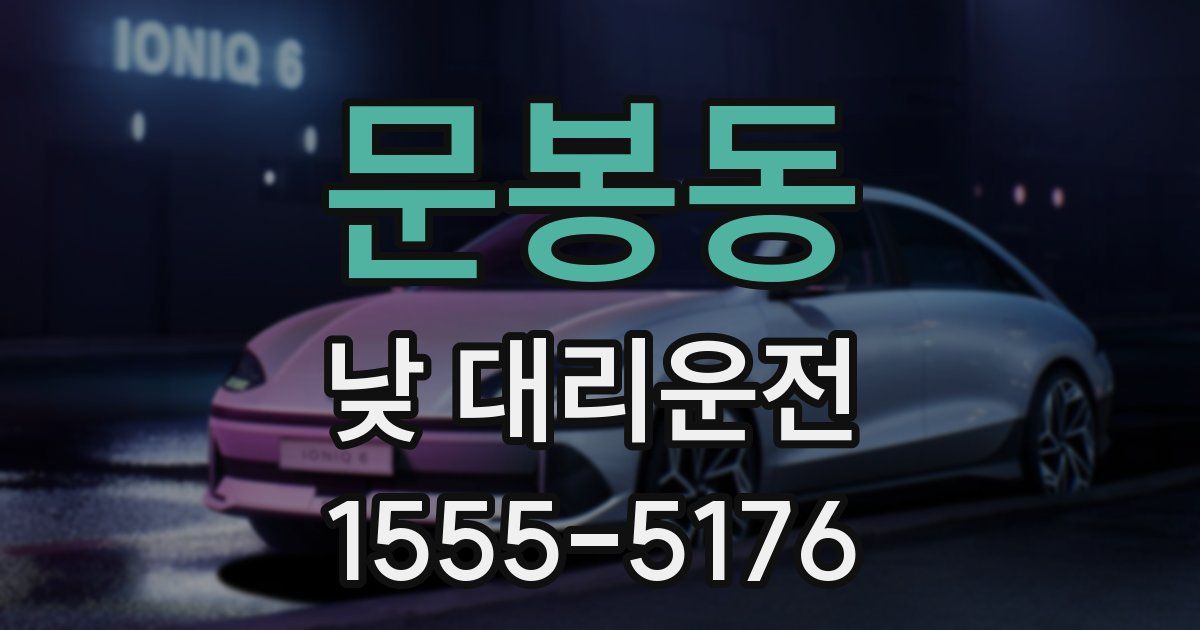 문봉동 낮 대리운전