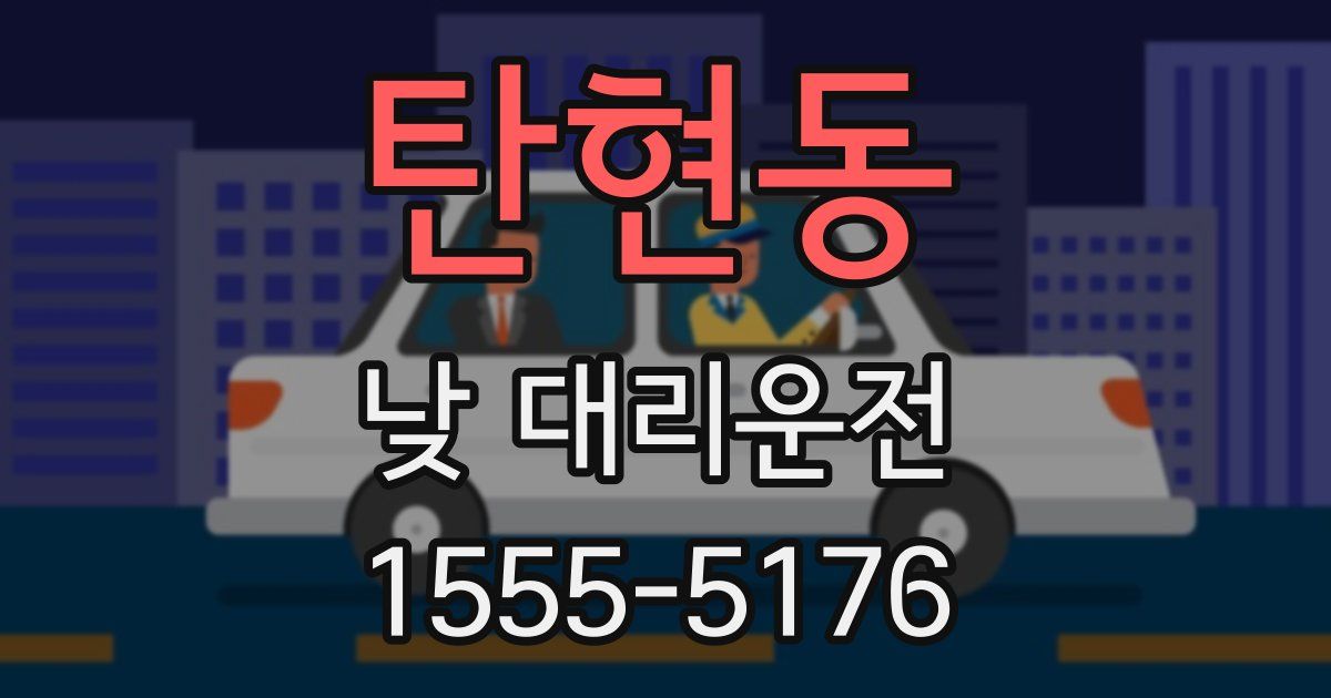 탄현동 낮 대리운전