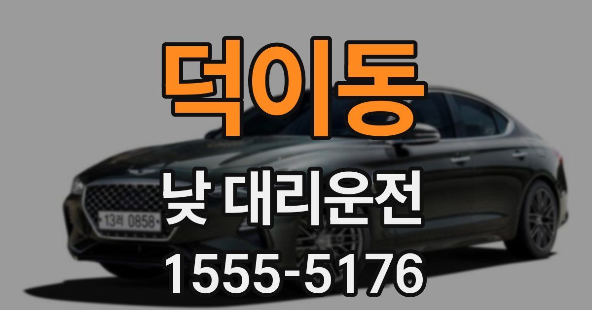 덕이동 낮 대리운전
