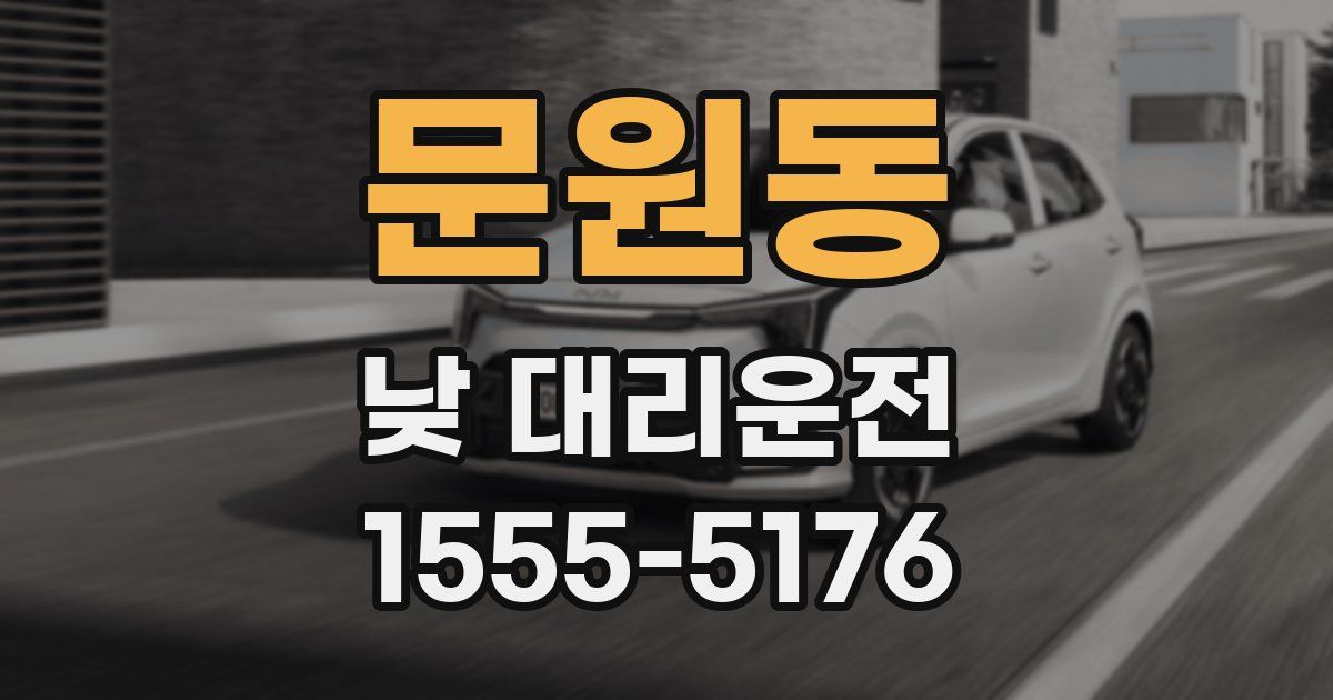 문원동 낮 대리운전