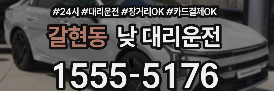 갈현동 낮 대리운전