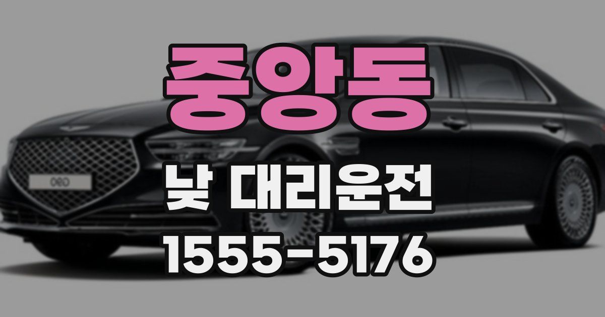 중앙동 낮 대리운전