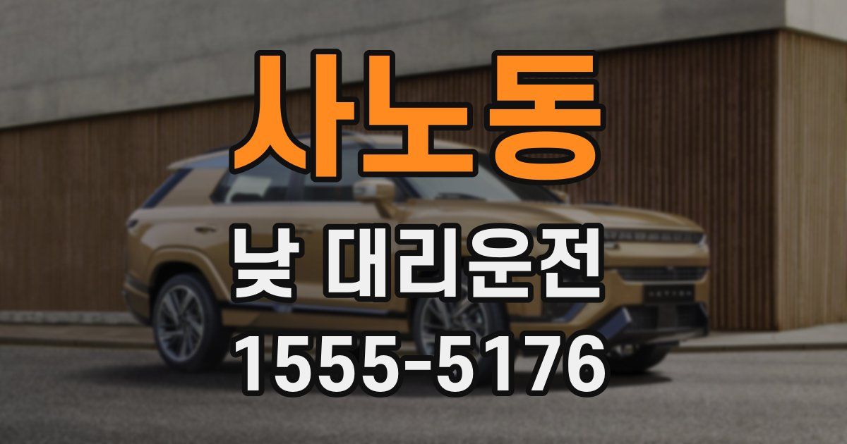 사노동 낮 대리운전