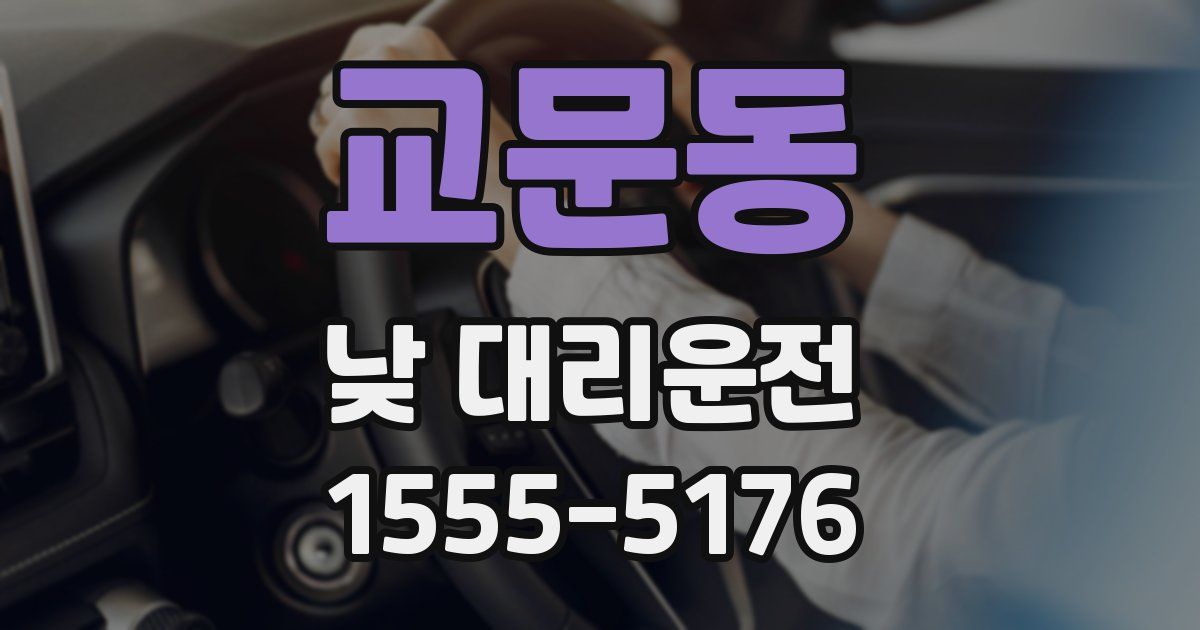 교문동 낮 대리운전