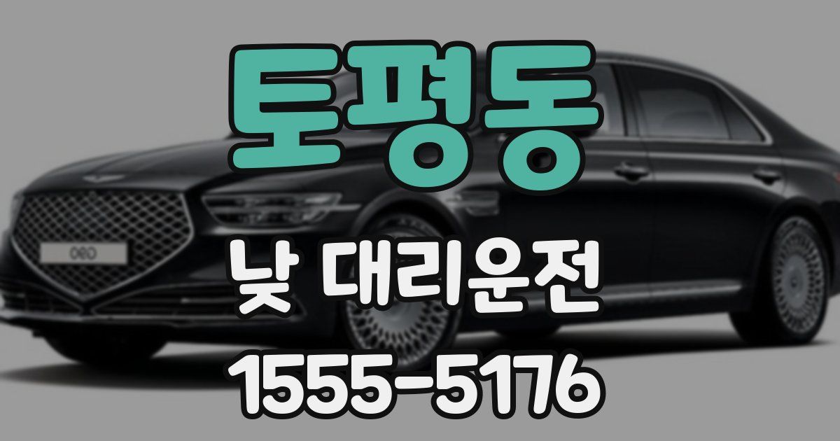 토평동 낮 대리운전