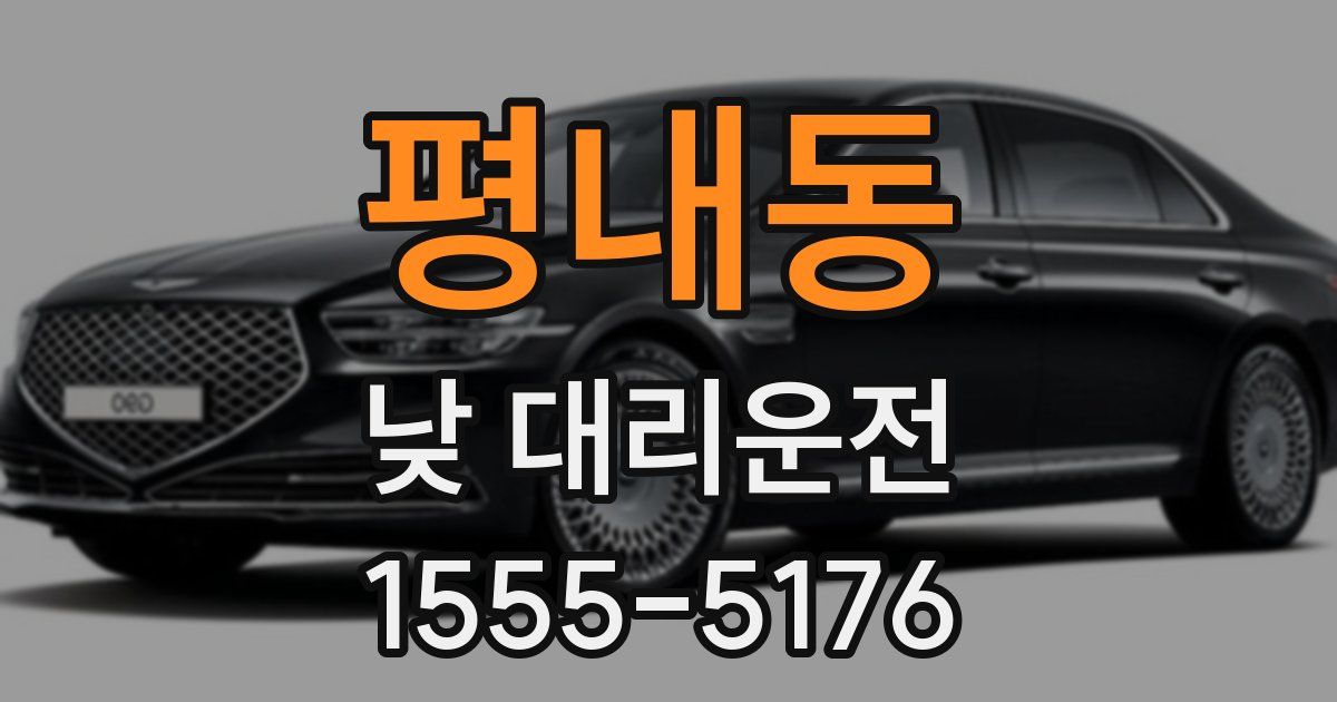 평내동 낮 대리운전