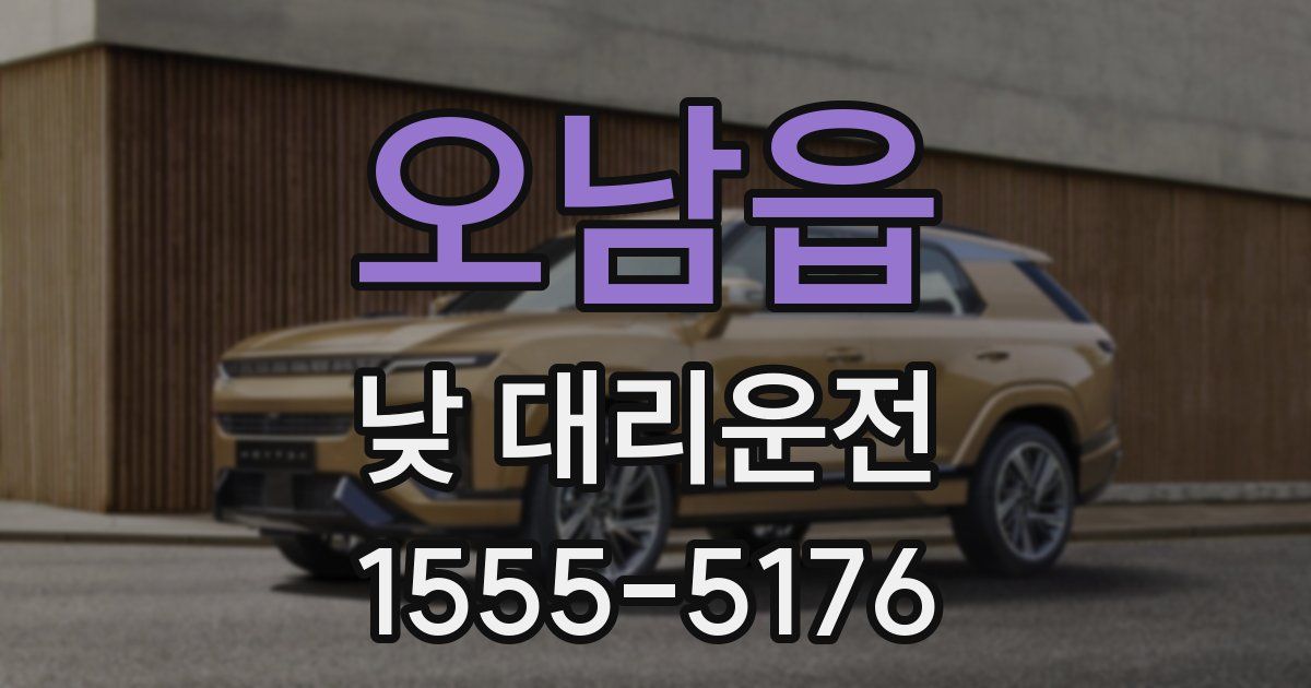 오남읍 낮 대리운전