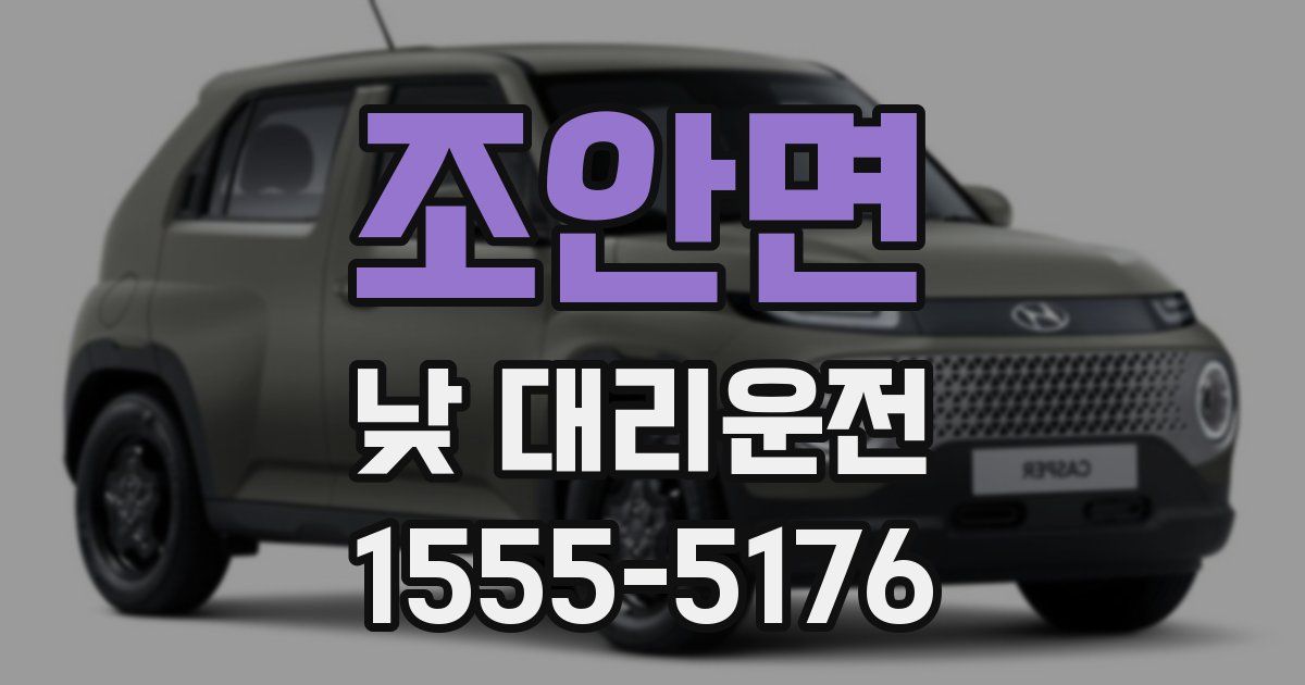 조안면 낮 대리운전