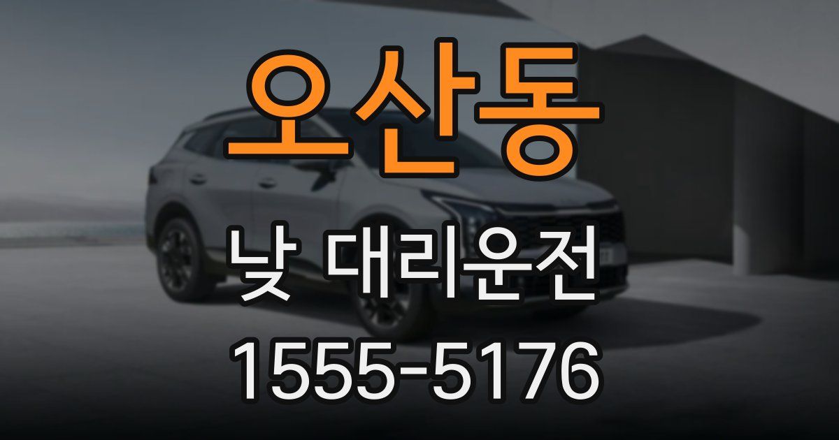 오산동 낮 대리운전