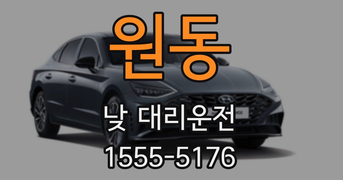 원동 낮 대리운전