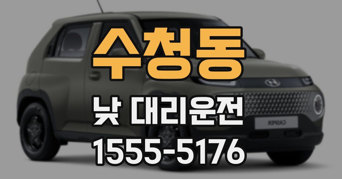 수청동 낮 대리운전