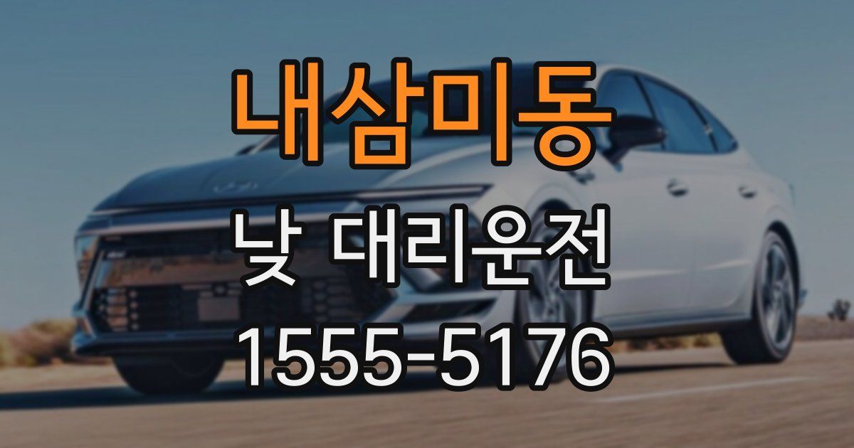 내삼미동 낮 대리운전