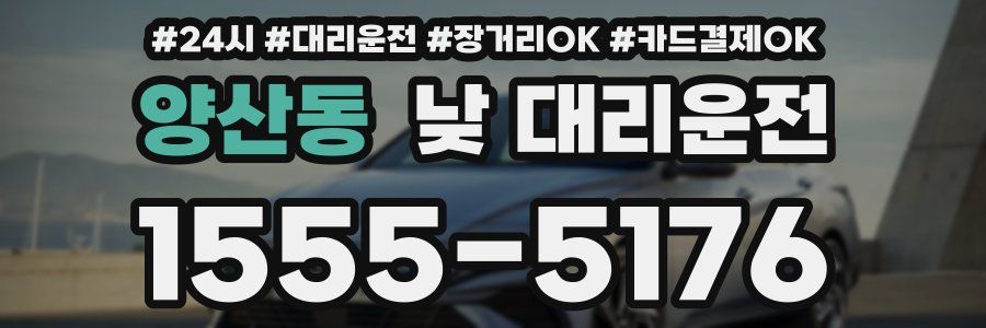 양산동 낮 대리운전