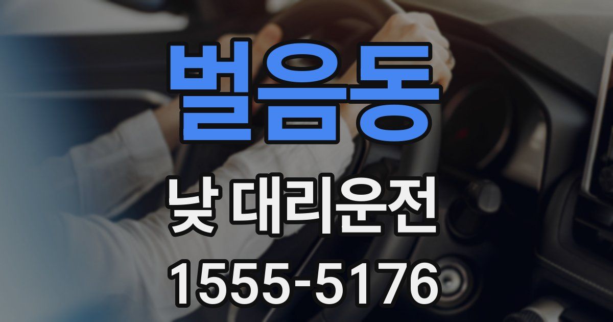 벌음동 낮 대리운전