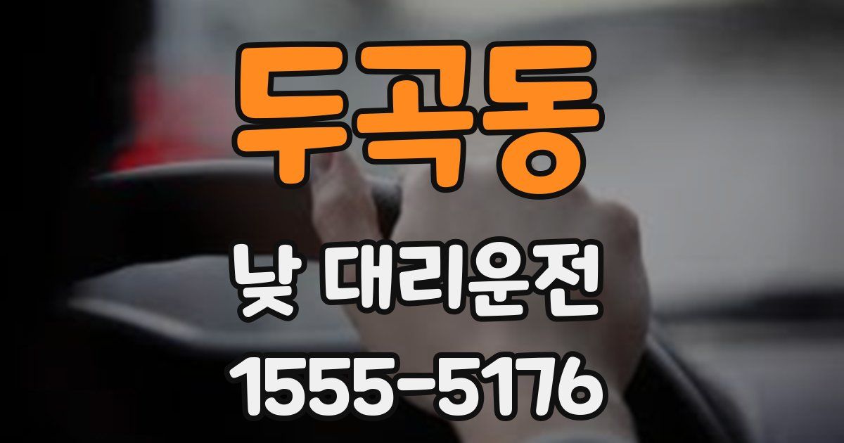 두곡동 낮 대리운전