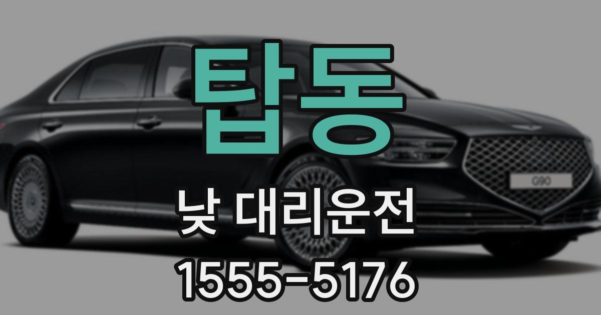 탑동 낮 대리운전