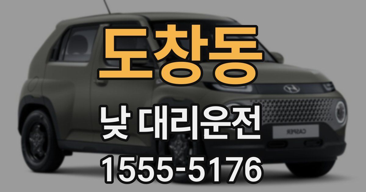 도창동 낮 대리운전