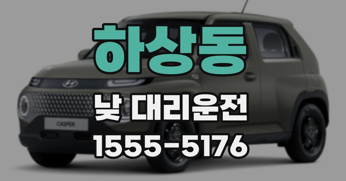 하상동 낮 대리운전