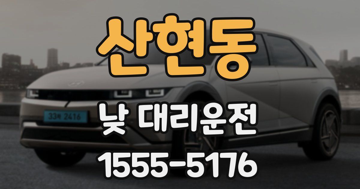 산현동 낮 대리운전