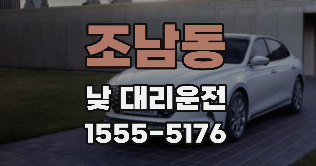 조남동 낮 대리운전