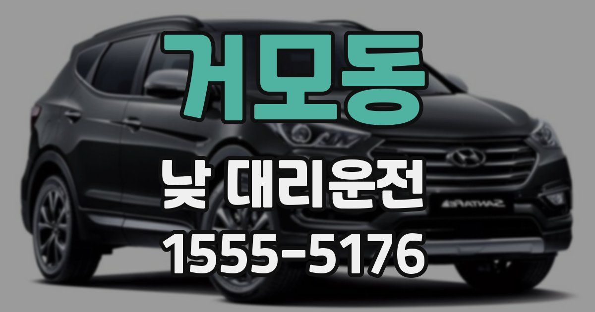 거모동 낮 대리운전