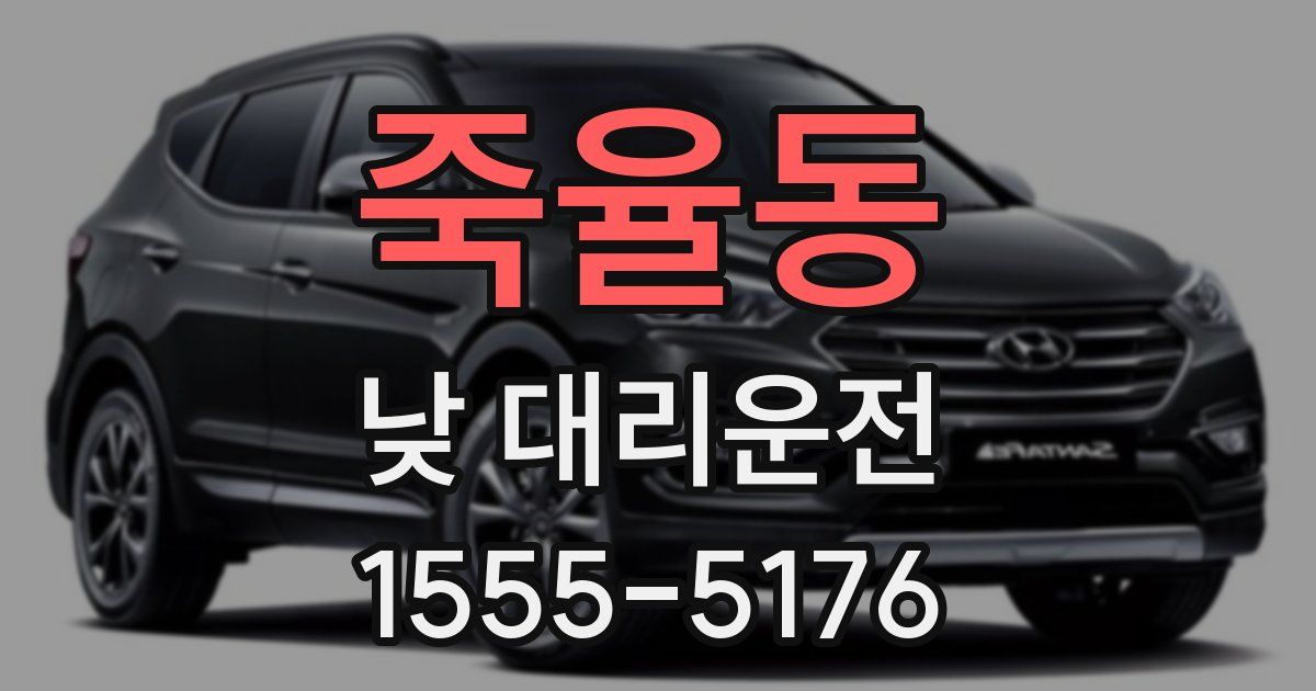 죽율동 낮 대리운전