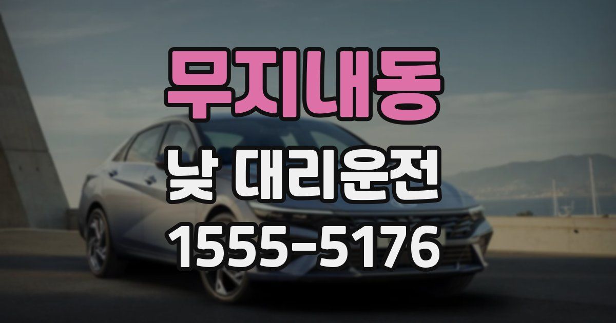 무지내동 낮 대리운전