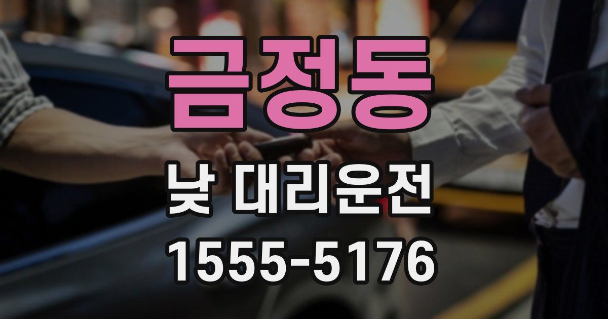 금정동 낮 대리운전