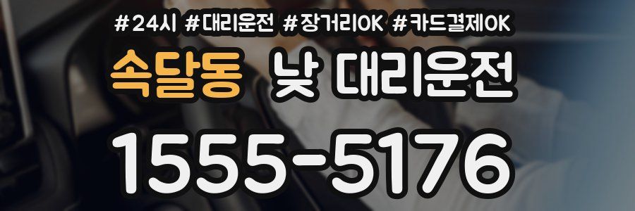 속달동 낮 대리운전