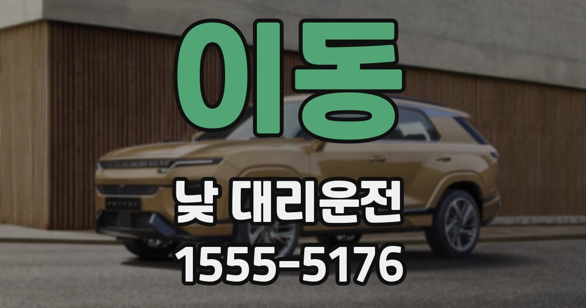 이동 낮 대리운전