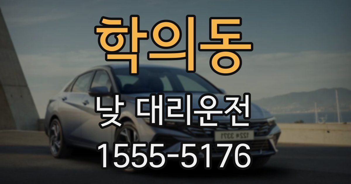 학의동 낮 대리운전
