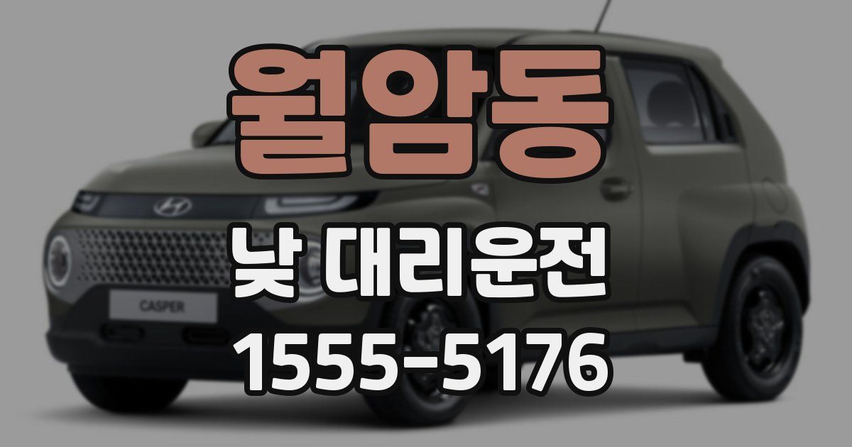 월암동 낮 대리운전