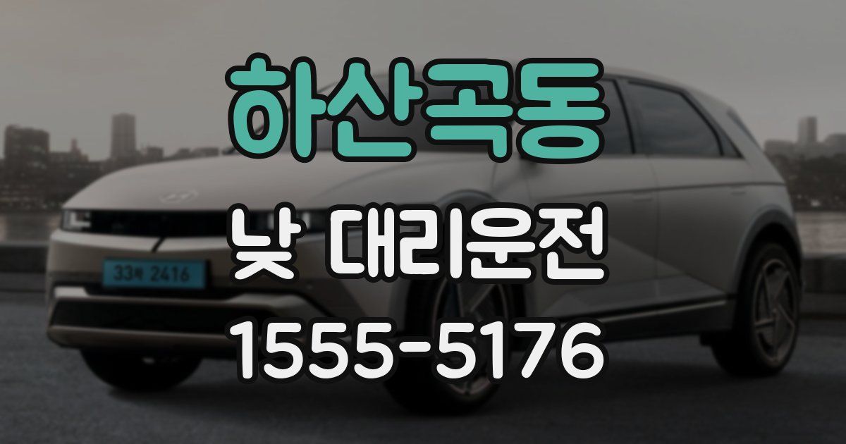 하산곡동 낮 대리운전