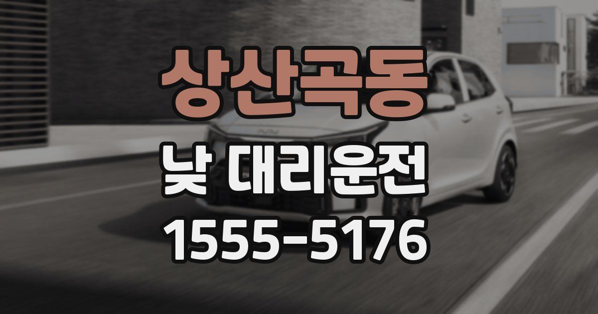 상산곡동 낮 대리운전