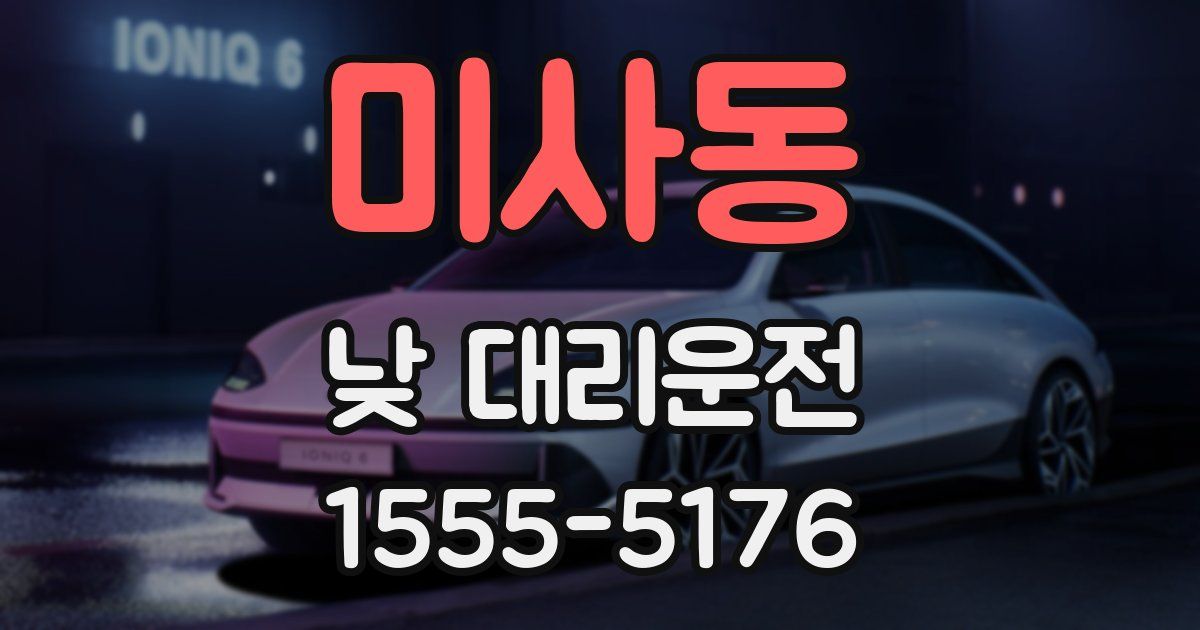 미사동 낮 대리운전
