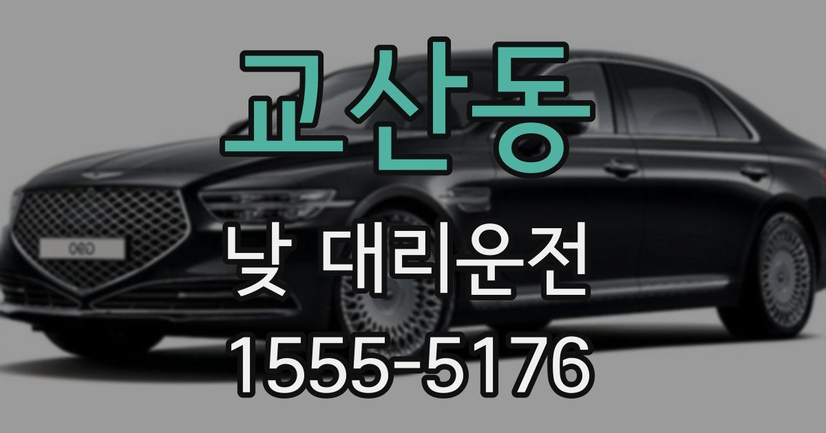 교산동 낮 대리운전