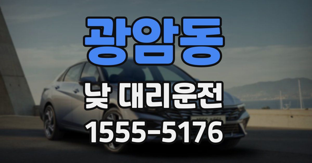 광암동 낮 대리운전