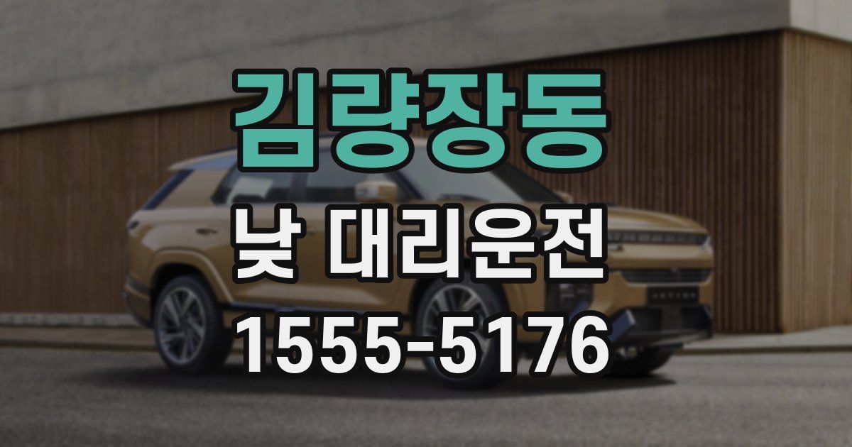 김량장동 낮 대리운전