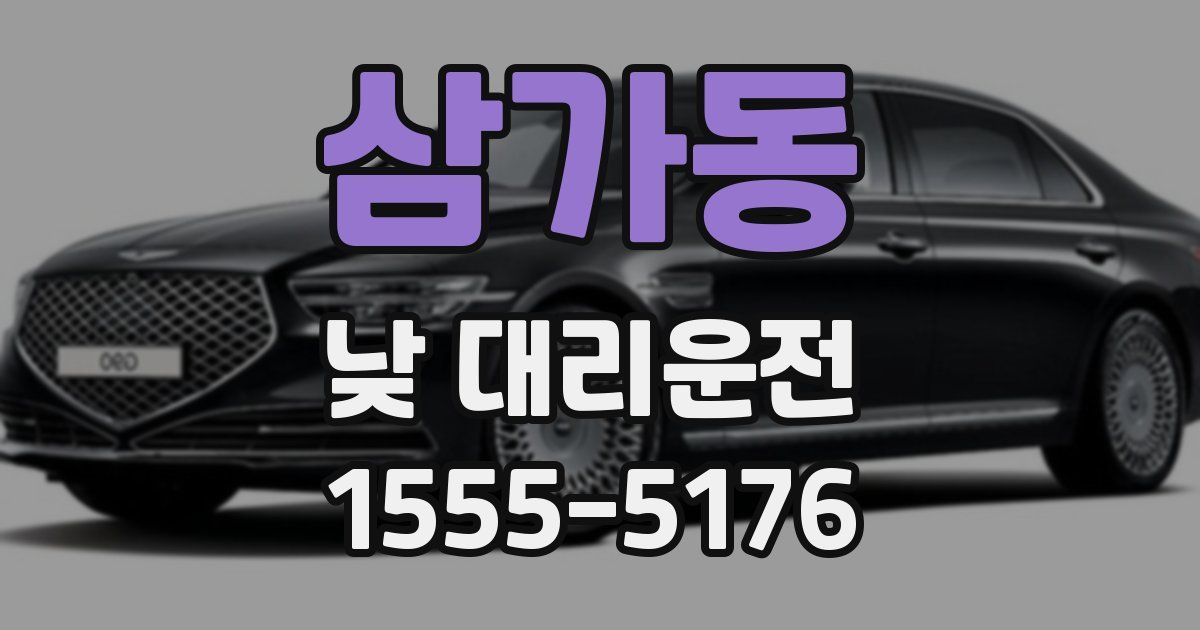 삼가동 낮 대리운전