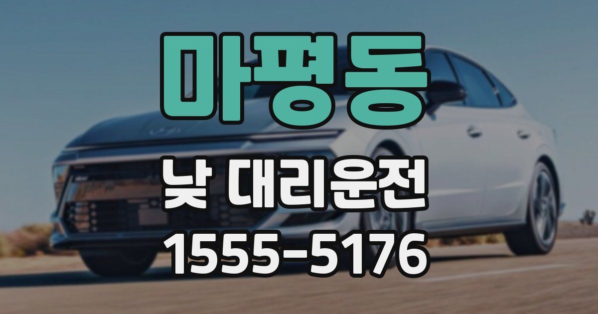 마평동 낮 대리운전