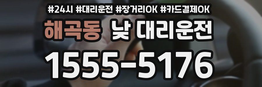 해곡동 낮 대리운전