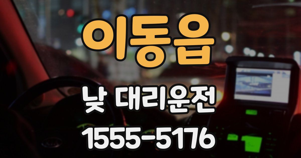 이동읍 낮 대리운전